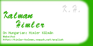 kalman himler business card